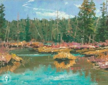 kinkade Painting - Stanley Creek Thomas Kinkade